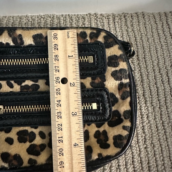 Steve Madden Leopard Haircalf Crossbody – Double Zip Front – Small Bag - Picture 11 of 11